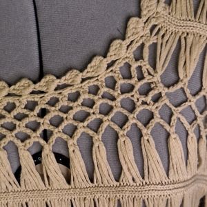 A.N.A Crocheted Beige Pullover Vest Size PXL